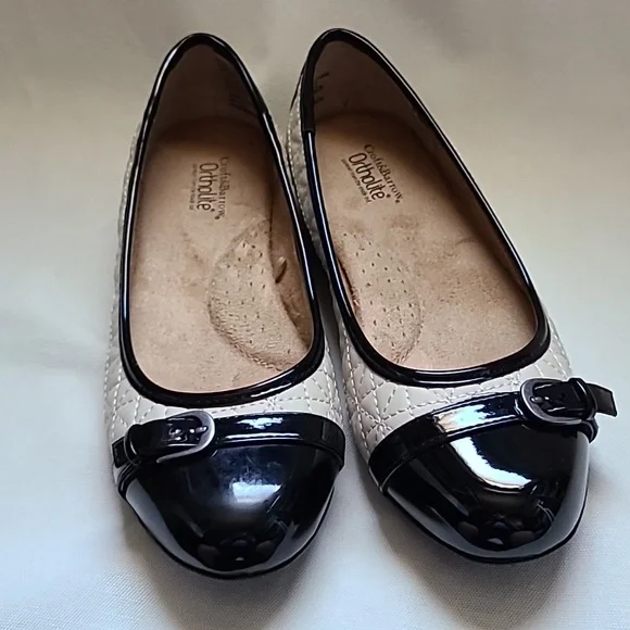 croft barrow Shoes Quilted And Black Patent Leather Ballet